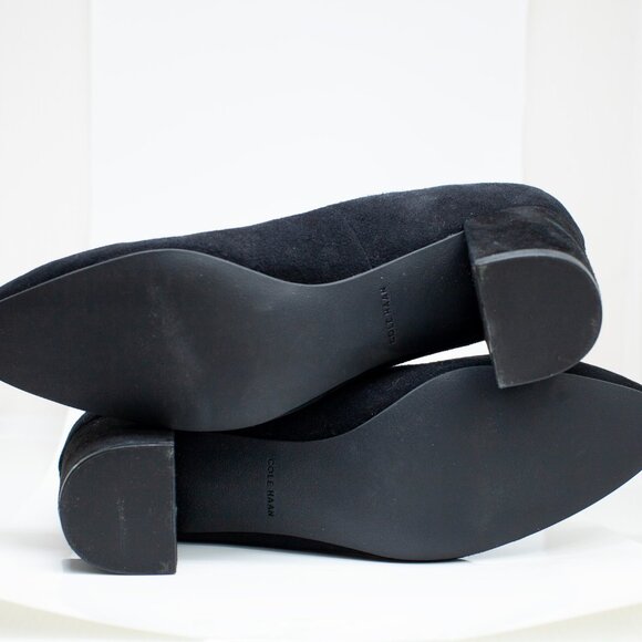 Cole Haan Black Suede Pumps Size 8 - Picture 4 of 7